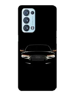 Чехол для OPPO Reno6 Pro Plus 5G с картинкой «Audi — ночной контур»