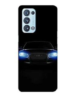 Чехол для OPPO Reno6 Pro Plus 5G с картинкой «Audi в неоне»