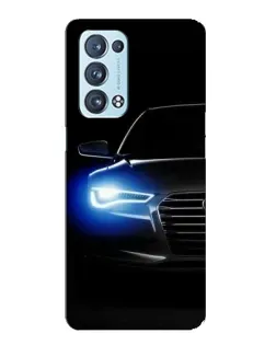 Чехол для OPPO Reno6 Pro Plus 5G с картинкой «Неоновый взгляд Audi»
