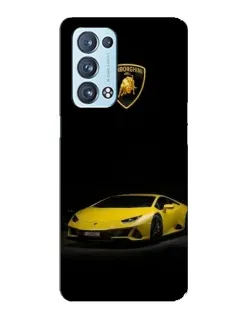 Чехол для OPPO Reno6 Pro Plus 5G с картинкой «Lamborghini желтый акцент»