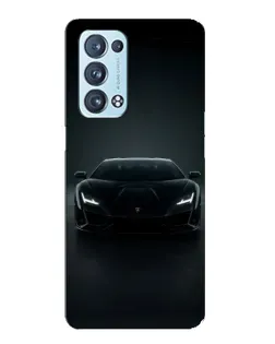 Чехол для OPPO Reno6 Pro Plus 5G с картинкой «Черный Lamborghini Aventador»