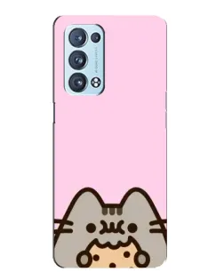 Чехол для OPPO Reno6 Pro Plus 5G с картинкой «Pusheen и печенье» Чехол для OPPO Reno6 Pro Plus 5G с картинкой «Pusheen и печенье»