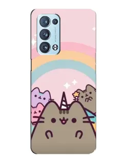 Чехол для OPPO Reno6 Pro Plus 5G с картинкой «Единорог Pusheen» Чехол для OPPO Reno6 Pro Plus 5G с картинкой «Единорог Pusheen»