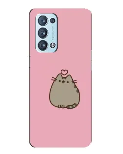 Чехол для OPPO Reno6 Pro Plus 5G с картинкой «Pusheen сердце» Чехол для OPPO Reno6 Pro Plus 5G с картинкой «Pusheen сердце»