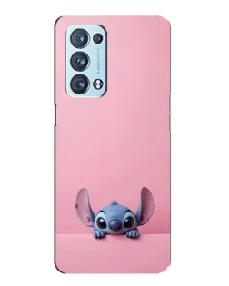 Чехол для OPPO Reno6 Pro Plus 5G с картинкой «Stitch выглядывает»