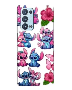 Чехол для OPPO Reno6 Pro Plus 5G с картинкой «Стикеры Stitch и Angel»