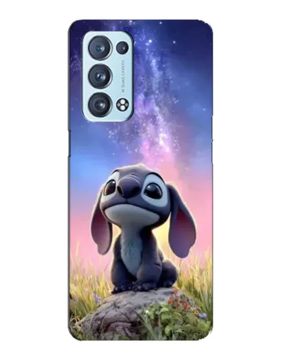 Чехол для OPPO Reno6 Pro Plus 5G с картинкой «Стич на рассвете»