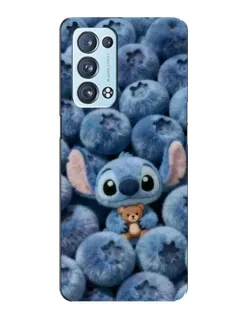 Чехол для OPPO Reno6 Pro Plus 5G с картинкой «Стич и голубика»