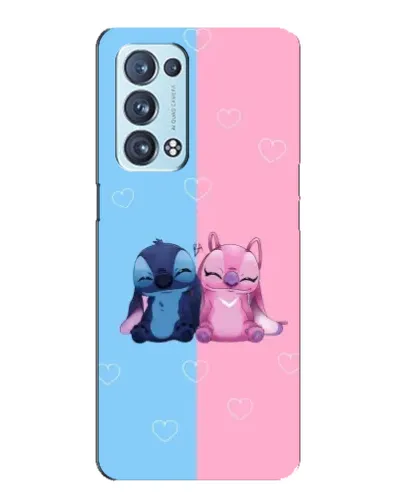 Чехол для OPPO Reno6 Pro Plus 5G с картинкой «Stitch и Angel Love»