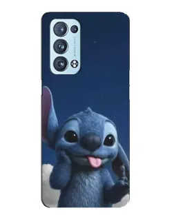 Чехол для OPPO Reno6 Pro Plus 5G с картинкой «Стич в облаках»
