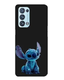 Чехол для OPPO Reno6 Pro Plus 5G с картинкой «Стич на черном»