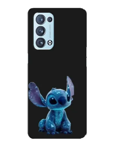 Чехол для OPPO Reno6 Pro Plus 5G с картинкой «Стич на черном»