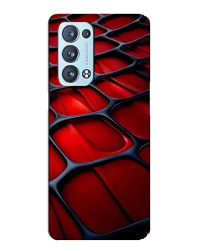 Чехол для OPPO Reno6 Pro Plus 5G с картинкой «Красная глянцевая сетка»