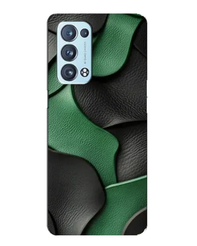 Чехол для OPPO Reno6 Pro Plus 5G с картинкой «Зеленые кожаные волны»