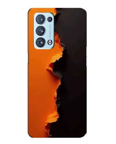 Чехол для OPPO Reno6 Pro Plus 5G с картинкой «Оранжевый разлом»