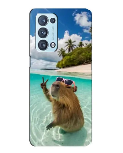 Чехол для OPPO Reno6 Pro Plus 5G с картинкой «Капибара на море» Чехол для OPPO Reno6 Pro Plus 5G с картинкой «Капибара на море»