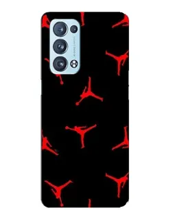 Чехол для OPPO Reno6 Pro 5G с картинкой «Jordan Red Pattern»