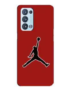 Чехол для OPPO Reno6 Pro 5G с картинкой «Jordan Red Back»