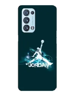 Чехол для OPPO Reno6 Pro 5G с картинкой «Jordan Blue Fire»