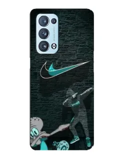 Чехол для OPPO Reno6 Pro 5G с картинкой «Спортивный арт Nike»