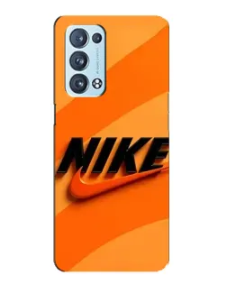 Чехол для OPPO Reno6 Pro 5G с картинкой «Оранжевый драйв Nike»