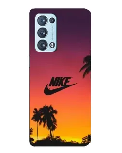 Чехол для OPPO Reno6 Pro 5G с картинкой «Nike на закате солнца»