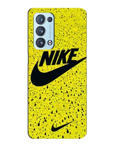 Чехол для OPPO Reno6 Pro 5G с картинкой «Желтый текстурный Nike»