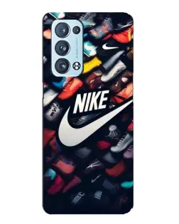 Чехол для OPPO Reno6 Pro 5G с картинкой «Коллекция кроссовок Nike»