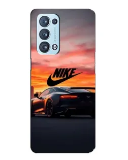 Чехол для OPPO Reno6 Pro 5G с картинкой «Nike и суперкар»