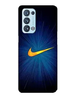 Чехол для OPPO Reno6 Pro 5G с картинкой «Синий пульс Nike»