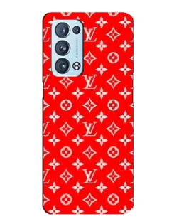 Чехол для OPPO Reno6 Pro 5G с картинкой «Яркий паттерн LV»
