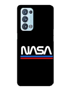 Чехол для OPPO Reno6 Pro 5G с картинкой «NASA — классика Red Blue»