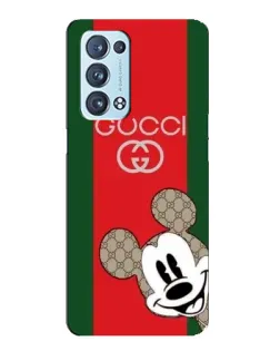 Чехол для OPPO Reno6 Pro 5G с картинкой «Gucci — полосы и Микки» Чехол для OPPO Reno6 Pro 5G с картинкой «Gucci — полосы и Микки»