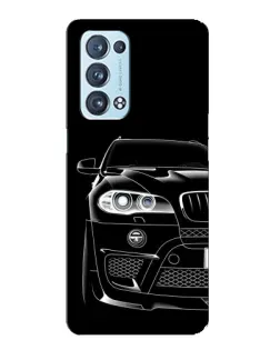 Чехол для OPPO Reno6 Pro 5G с картинкой «Темный силуэт BMW»