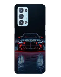 Чехол для OPPO Reno6 Pro 5G с картинкой «BMW на мокрой дороге»