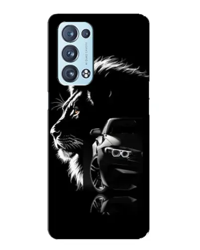 Чохол для OPPO Reno6 Pro 5G з картинкою «BMW та лев»