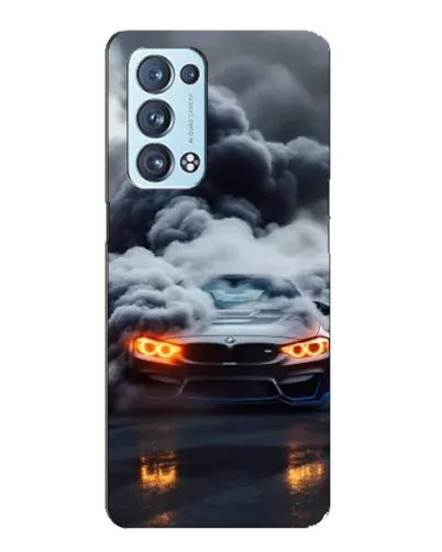 Чохол для OPPO Reno6 Pro 5G з картинкою «BMW у диму»