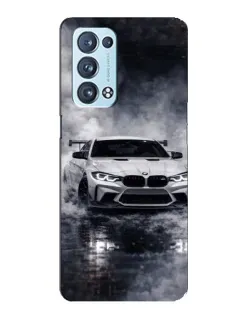 Чехол для OPPO Reno6 Pro 5G с картинкой «BMW сквозь туман»