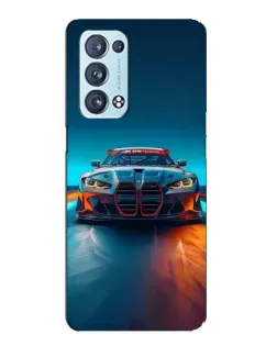 Чехол для OPPO Reno6 Pro 5G с картинкой «BMW — огни неона»