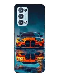 Чехол для OPPO Reno6 Pro 5G с картинкой «BMW — золотая эмблема»