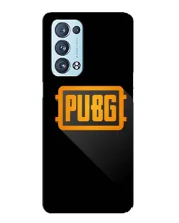 Чехол для OPPO Reno6 Pro 5G с картинкой «PUBG — рамка лого»