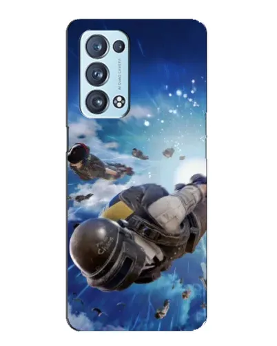 Чехол для OPPO Reno6 Pro 5G с картинкой «Десант PUBG — прыжок»