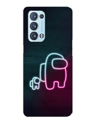 Чохол для OPPO Reno6 Pro 5G з картинкою «Among Us неон-арт» Чохол для OPPO Reno6 Pro 5G з картинкою «Among Us неон-арт»