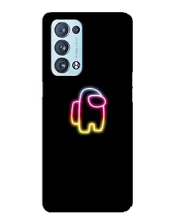 Чехол для OPPO Reno6 Pro 5G с картинкой «Among Us градиент»