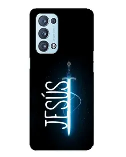 Чехол для OPPO Reno6 Pro 5G с картинкой «Меч Духа Jesus»