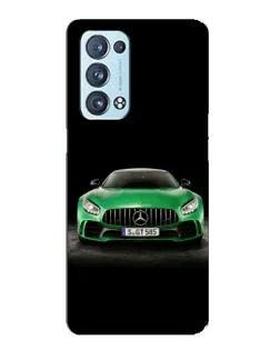 Чехол для OPPO Reno6 Pro 5G с картинкой «Mercedes — неоновый лого»