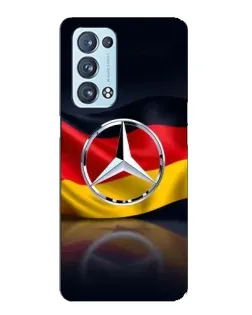 Чехол для OPPO Reno6 Pro 5G с картинкой «Mercedes — флаг Германии»