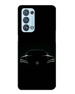 Чехол для OPPO Reno6 Pro 5G с картинкой «Mercedes — силуэт авто» Чехол для OPPO Reno6 Pro 5G с картинкой «Mercedes — силуэт авто»