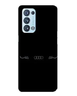Чохол для OPPO Reno6 Pro 5G з картинкою «Audi — світловий підпис»