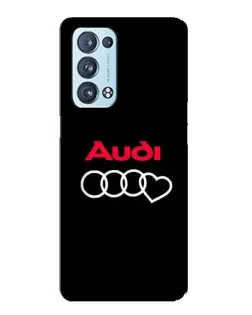 Чохол для OPPO Reno6 Pro 5G з картинкою «Логотип Audi Heart»